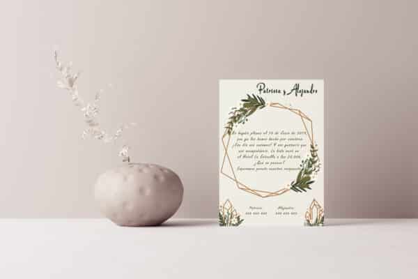 Invitación De Boda Geometric