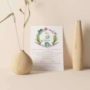 Invitación De Boda Cactus