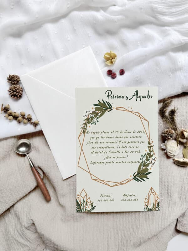 Invitación De Boda Geometric