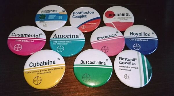 Chapas colección Medicamentos para bodas