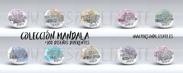 Chapas para bodas coleccion Mandala