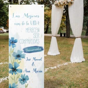 Xbanner Flowerblue 1.60mx60cm