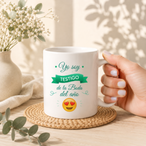 Taza personalizada Testigo Verde Agua
