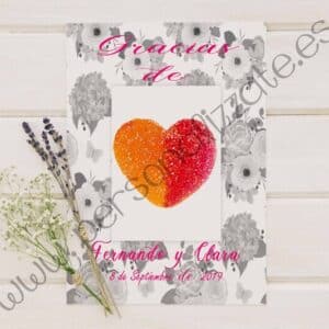 Tarjetas de agradecimiento corazón Black