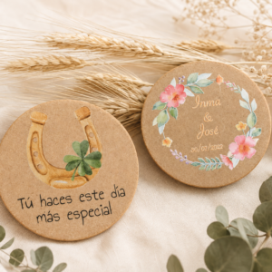 Posavasos Plano de Madera Personalizable