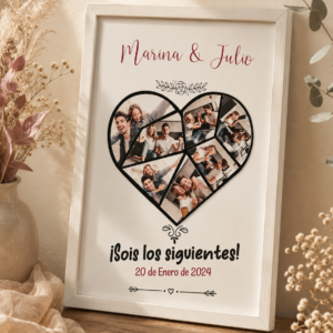 Cuadro Corazón Con Fotos En Forma De Puzzle