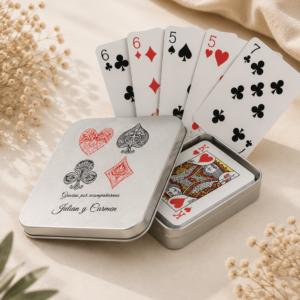Juego De Cartas Caja Metal