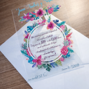 Invitación de Metacrilato