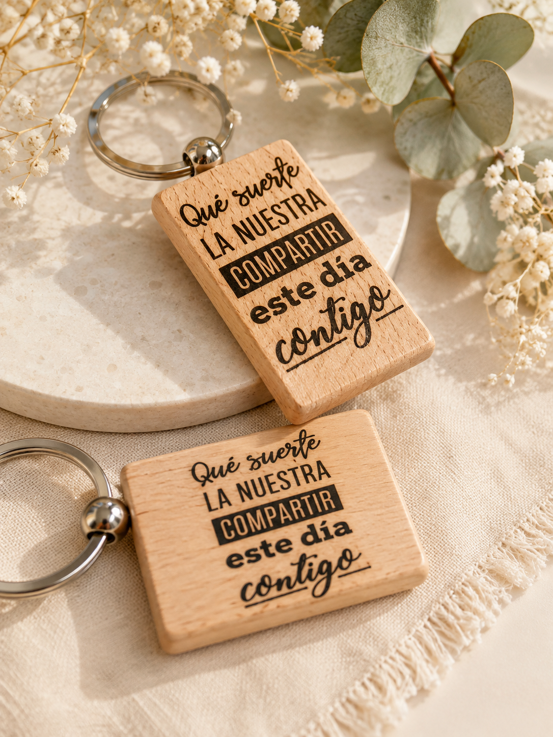 Llavero De Madera Frase