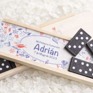 Dominó Con Caja De Madera Personalizada
