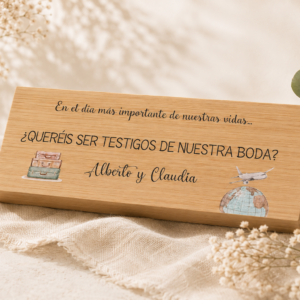 Caja Con 2 Bolígrafos Testigos De Boda