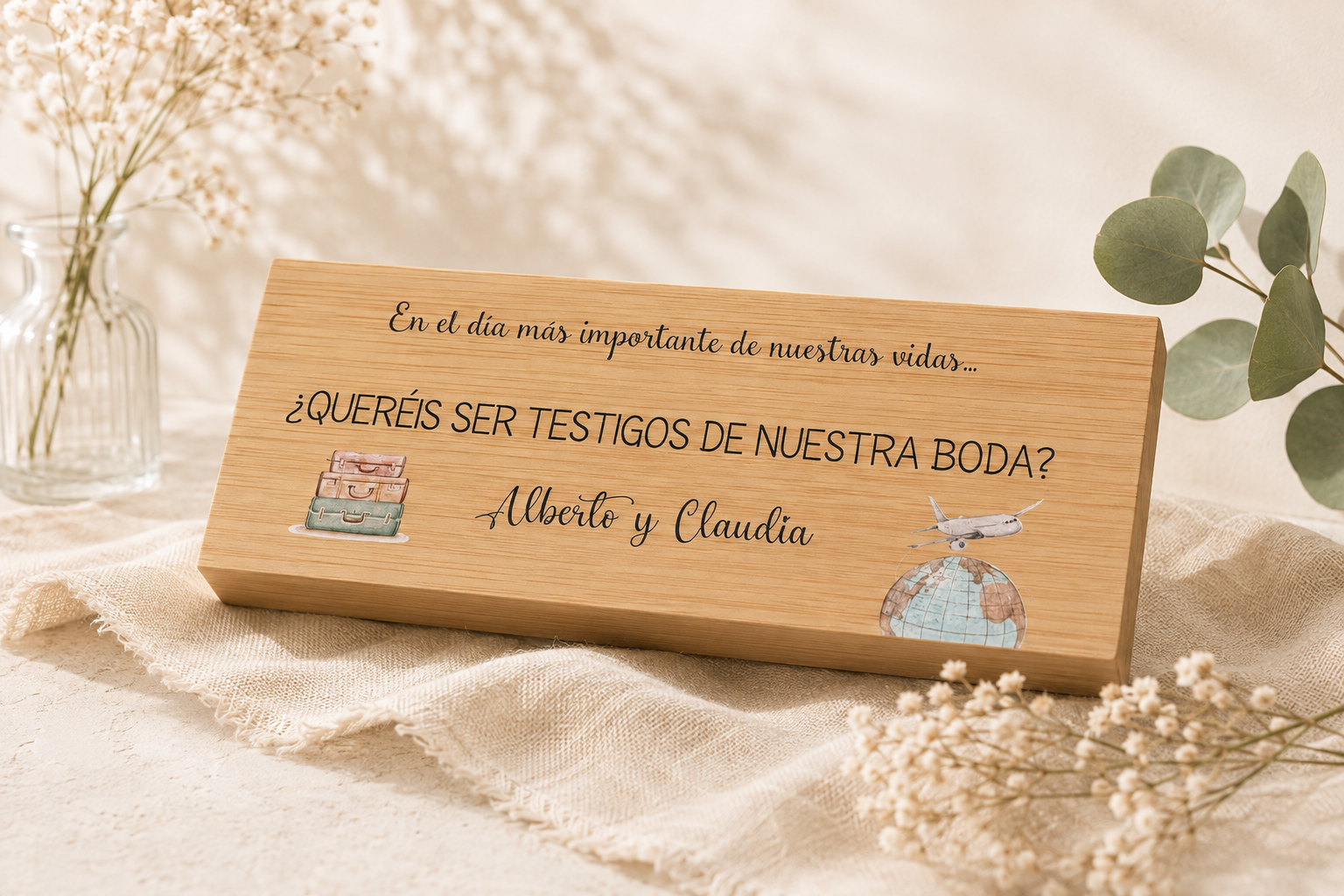 Caja Con 2 Bolígrafos Testigos De Boda
