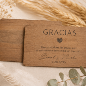 Tarjetas de Madera Personalizables
