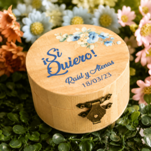 Caja porta alianzas para boda