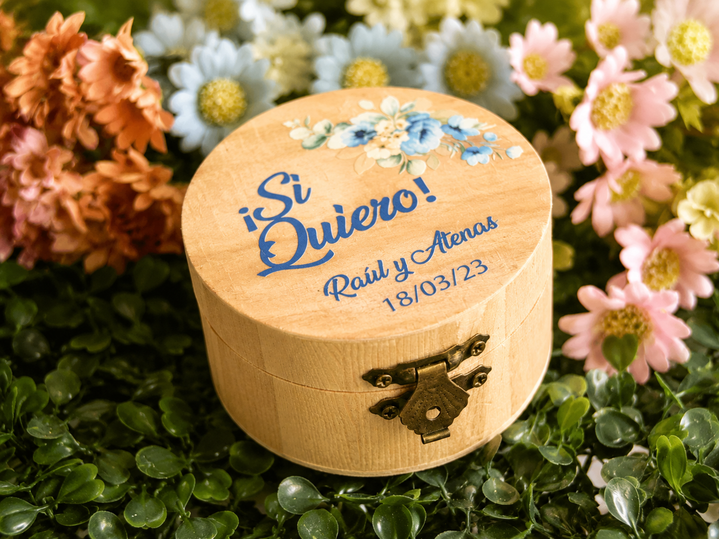 Caja porta alianzas para boda