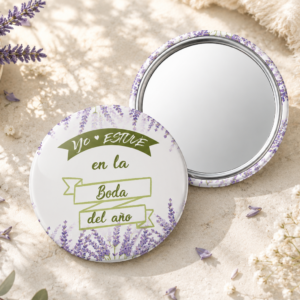Chapa espejo lavanda 59mm