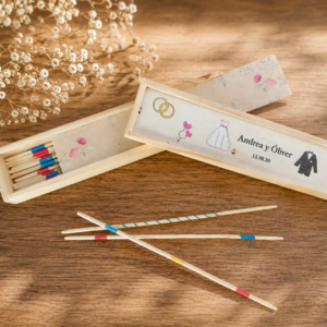 Juego Mikado con caja de madera personalizada