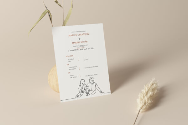 Invitación de Boda Couple