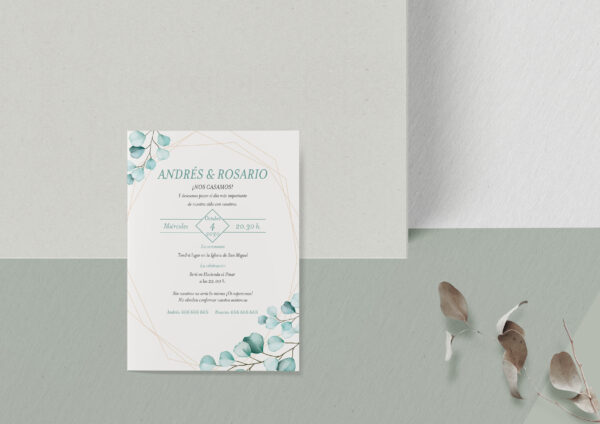 Invitación de Boda Destino Eleganza