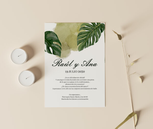 Invitación de Boda Maat