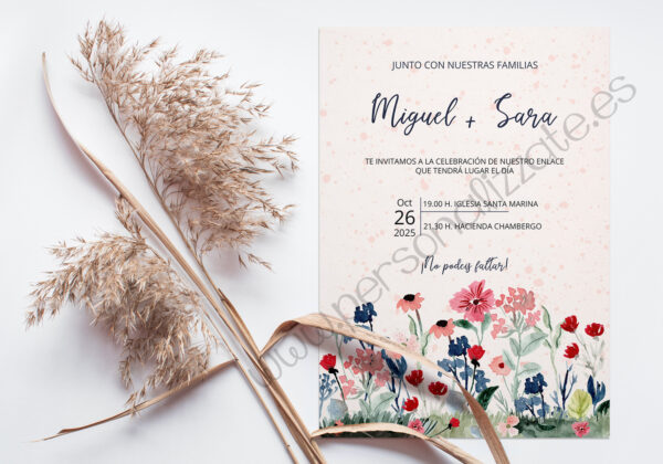 Invitación de Boda Flowery