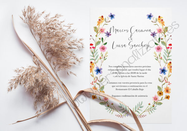 Invitación de Boda Wildflower