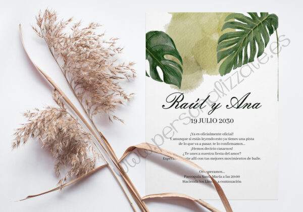 Invitación de Boda Maat