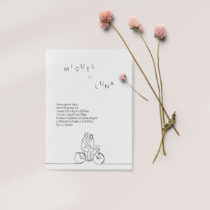 Invitación de Boda Cycling