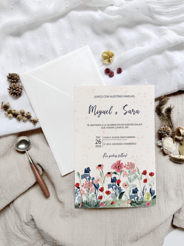 Invitación de Boda Flowery