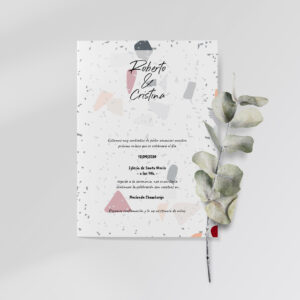 Invitación de Boda Terrazo