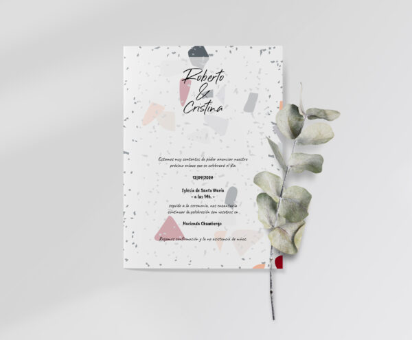 Invitación de Boda Terrazo