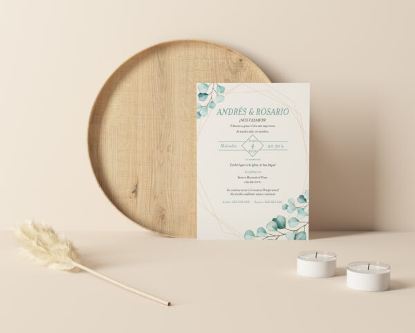 Invitación de Boda Destino Eleganza