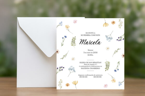 Invitación Comunión Alma Blanca