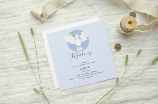Invitación Comunión Paloma