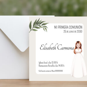 Invitación Comunión Luz y Fe