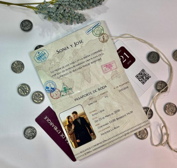 Invitación de Boda Pasaporte - Imagen 2