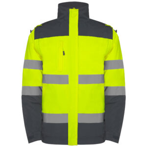Parka alta visibilidad EPSYLON plomo amarillo flúor