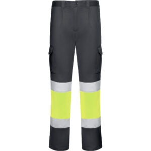 Pantalón stretch alta visibilidad DAILY plomo amarillo flúor