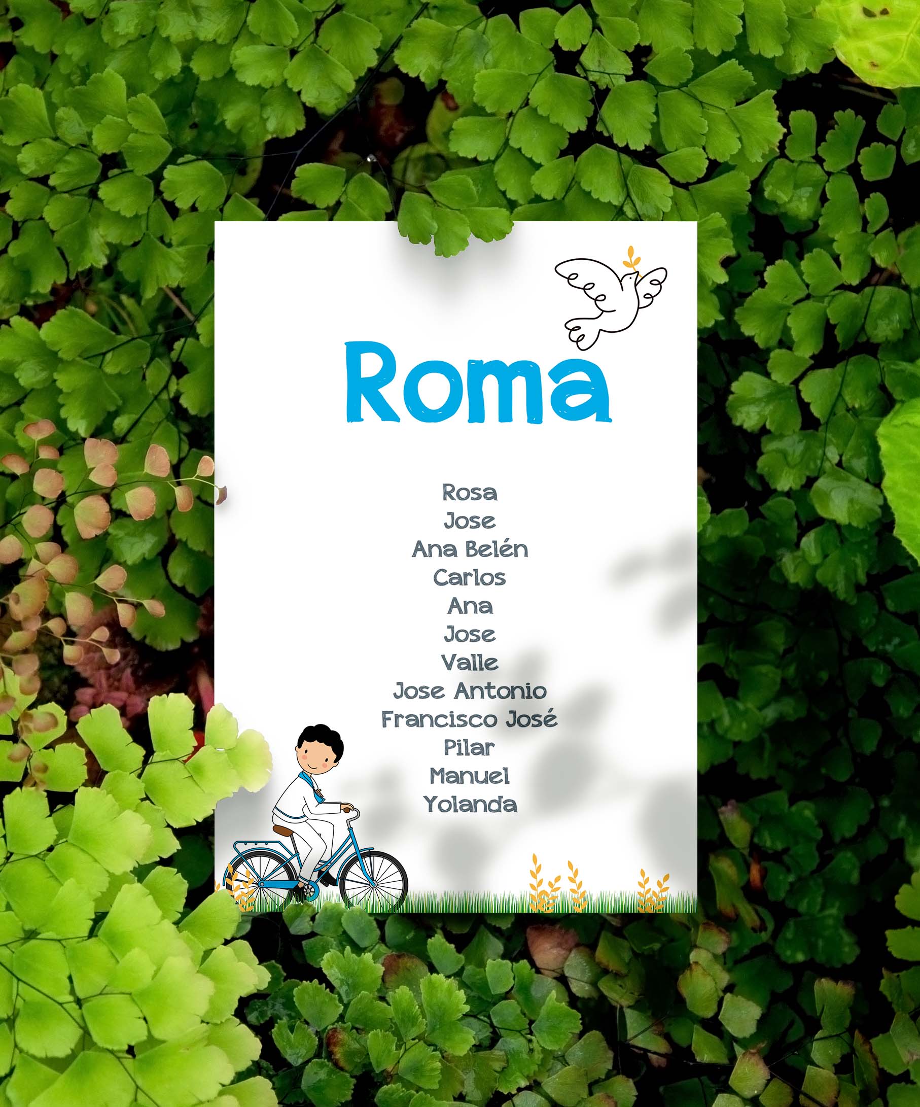 Seating plan Bicicleta