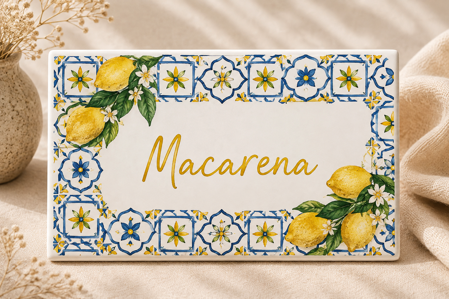 Imán de Cerámica Personalizado para Bodas 5x7 cm