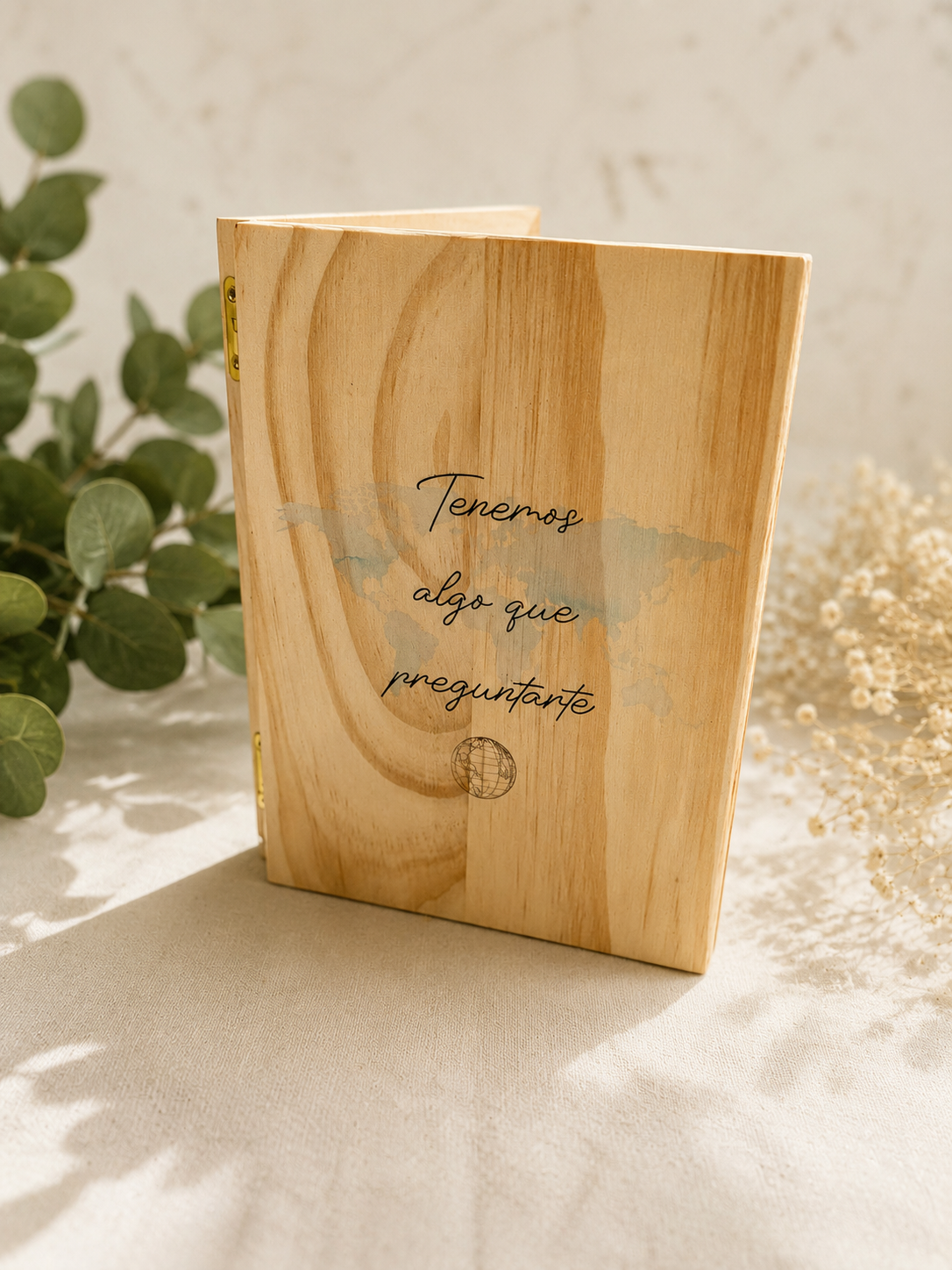 Marco de Madera Plegable Personalizado para Bodas