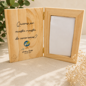 Marco de Madera Plegable Personalizado para Bodas