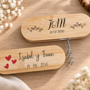 Sacacorchos Personalizado de Bambú Magnético