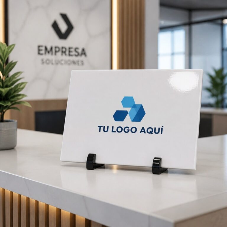 Azulejo personalizado con logo de empresa