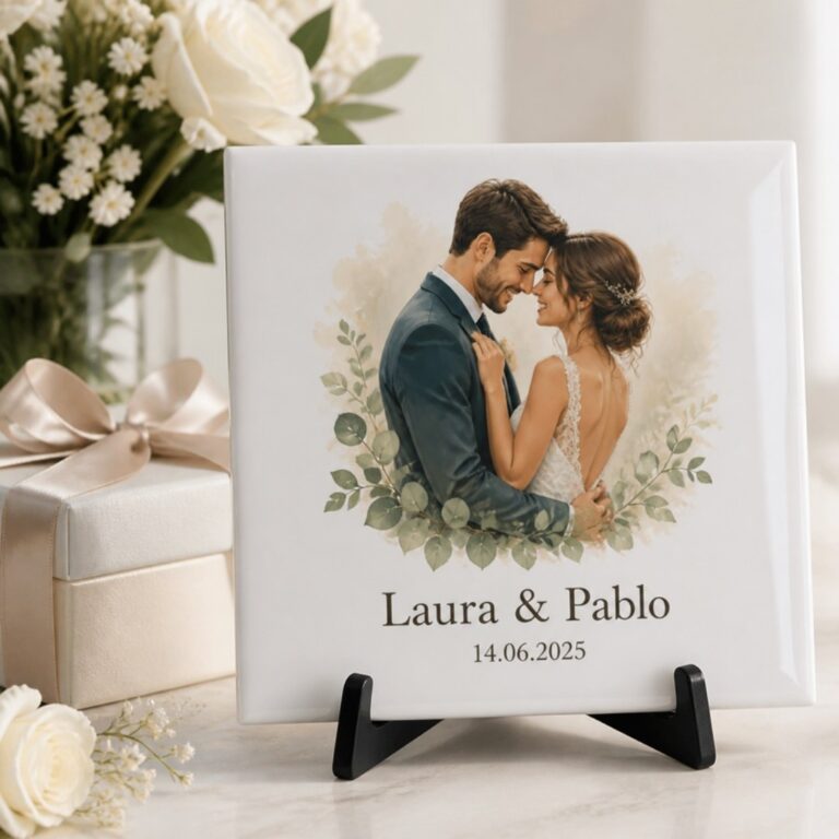 Azulejo personalizado como regalo de boda