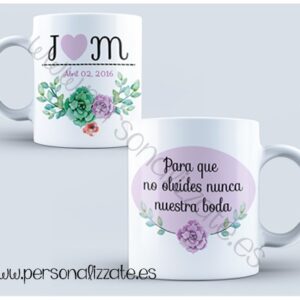 Taza personalizada Flower