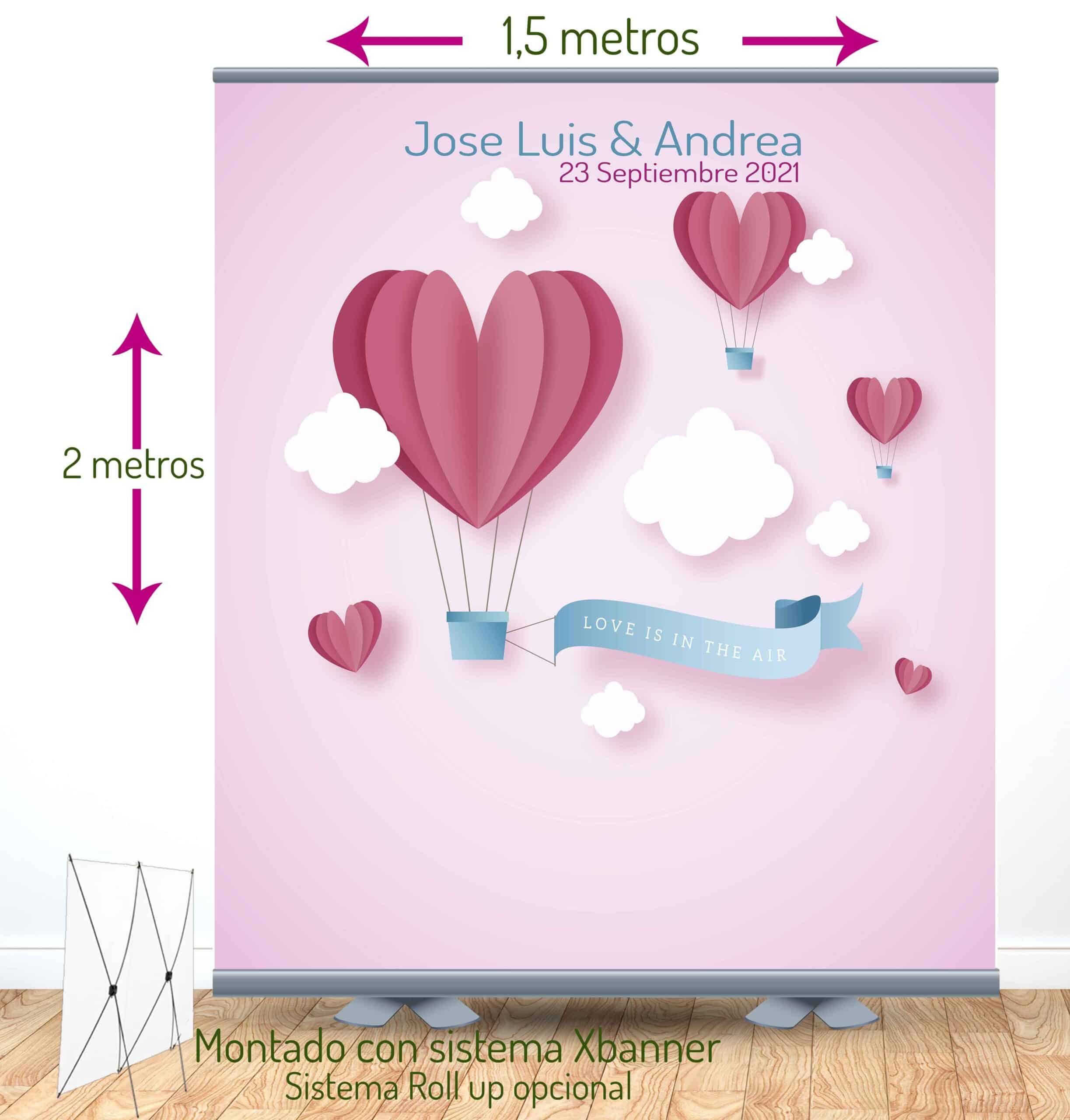 Photocall 2x1,5m Amoure con soporte