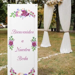 Xbanner flowerpurple 1.60mx60cm