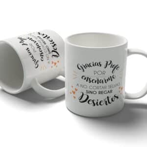Taza personalizada Gracias profe por enseñarme