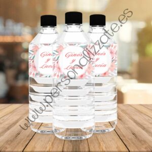 Pegatina para botellas de agua Redflowers